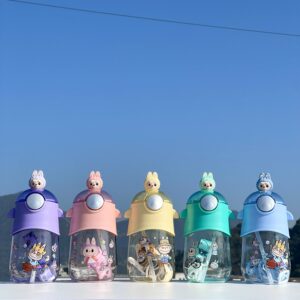 Labubu "The Monsters" Water Bottle - Official IP Character Sippy Cup with Straw, 600ml, BPA-Free - Image 8