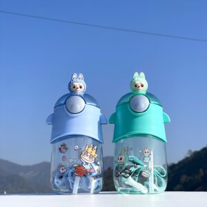 Labubu "The Monsters" Water Bottle - Official IP Character Sippy Cup with Straw, 600ml, BPA-Free - Image 5